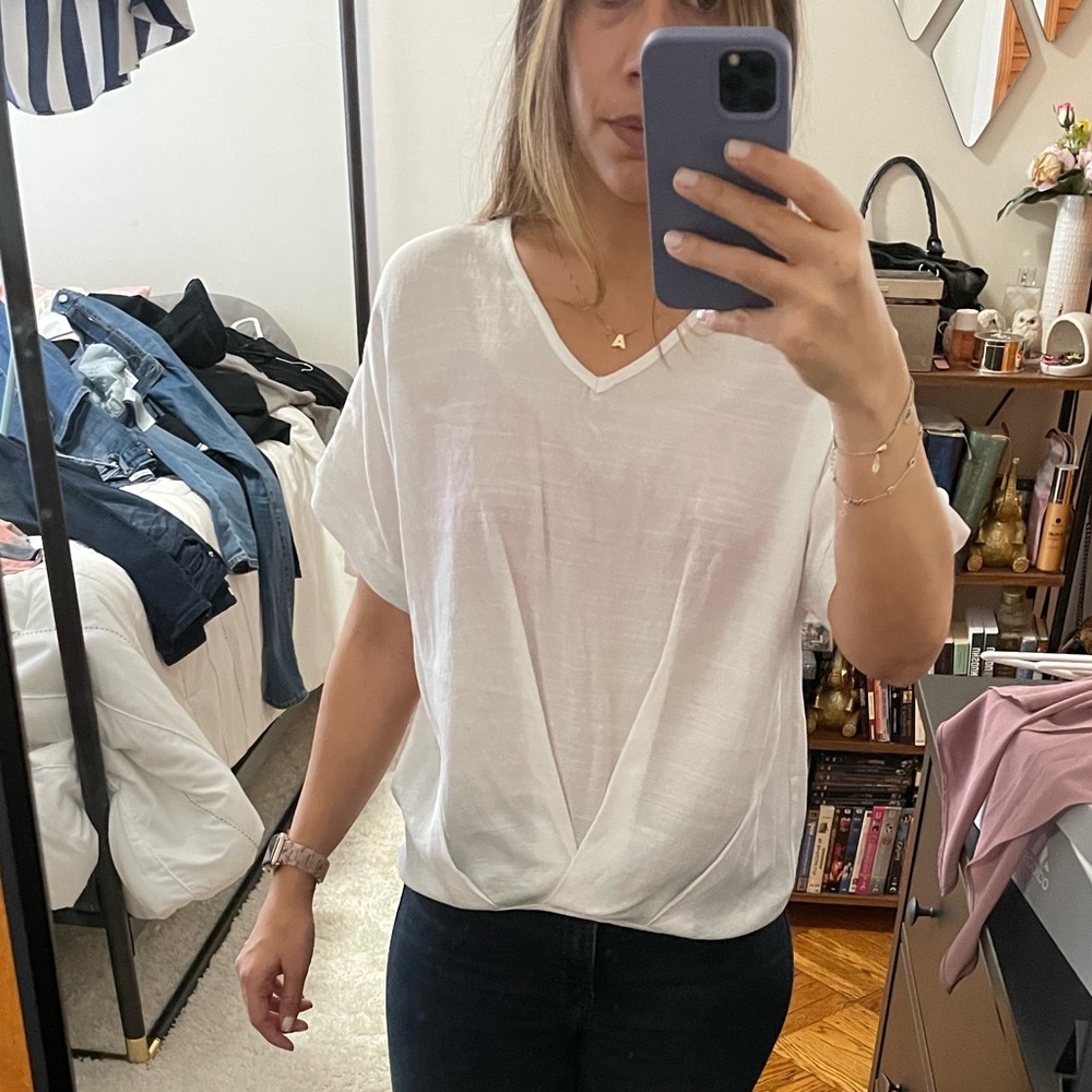 White linen t shirt